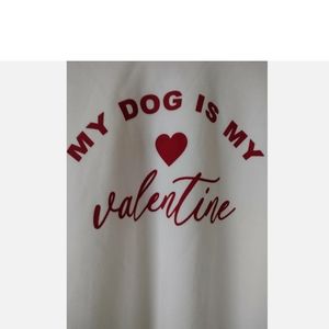 If It Were Me Valentine's Day Dog Sweater Pet Bandana Red White Size M L